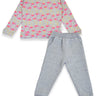 Flamingo Dance Sweatshirt and Grey Sweatpants Combo - KS2-FLMBS-1-2