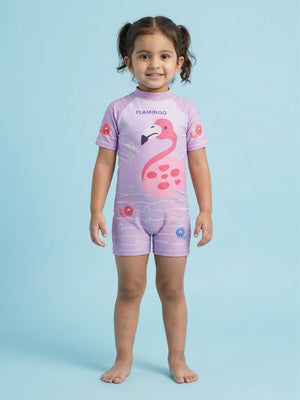 Flamingo Fandango Girls Swimsuit - 2 - 4 Years Kids Swimwear