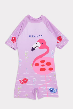 Flamingo Fandango Girls Swimsuit - KSW-SG-FLFD-2-4