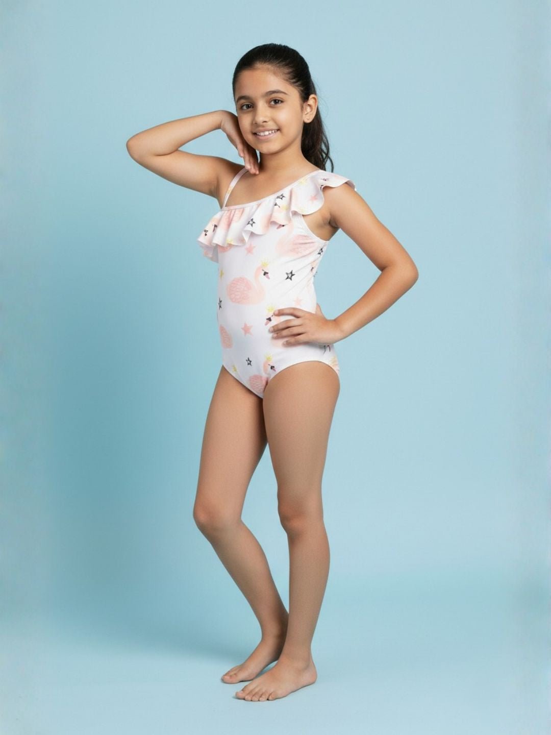Flamingo Fling Girls Swimsuit - 2 - 4 Years Kids Swimwear