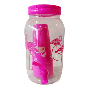 Flamingo Water Dispenser with 4 Glasses - 
