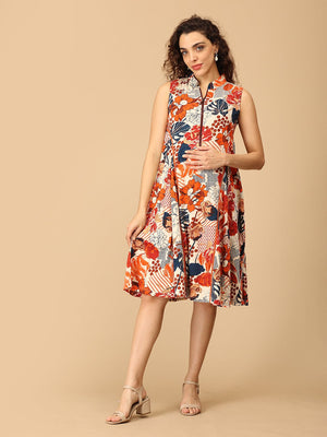 Fleur de Fun Maternity and Nursing Dress - DRS - SD - FLDF - S