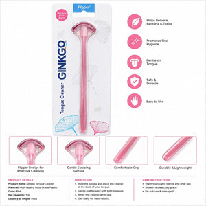 Flipper Tongue Cleaner Ginkgo - Sakura Pink - Skin, Hair & Oral Care