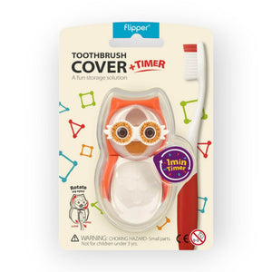 Flipper Toothbrush Cover Flp Owl / Hearty - Orange - Toothbrush