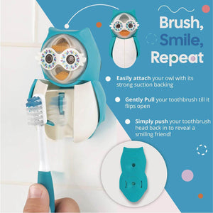 Flipper Toothbrush Cover Flp Owl / Smarty - Sky Blue - Toothbrush