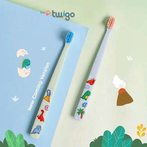 Flipper Twigo Kids Children's toothbrush, 2-pack, Aloe Green & Winter Blue - Skin, Hair & Oral Care