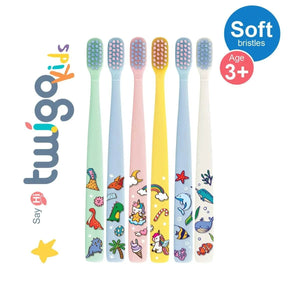 Flipper Twigo Kids Children's toothbrush, 2-pack, Aloe Green & Winter Blue - Skin, Hair & Oral Care