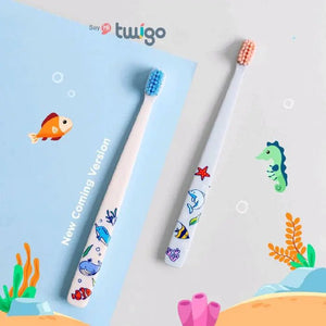 Flipper Twigo Kids Children's toothbrush, 2-pack, Winter Blue & Chiffon White - Skin, Hair & Oral Care