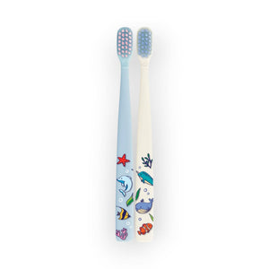 Flipper Twigo Kids Children's toothbrush, 2-pack, Winter Blue & Chiffon White - Skin, Hair & Oral Care