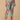 Side view of mint green floral maternity pants with soft elasticated waistband for comfort.