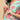 Close-up of the concealed button-down nursing access on the mint floral maternity kurta.