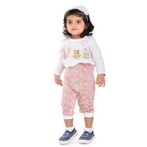 Floral Animal Print Romper, 1 - 2 years - Kids Clothing
