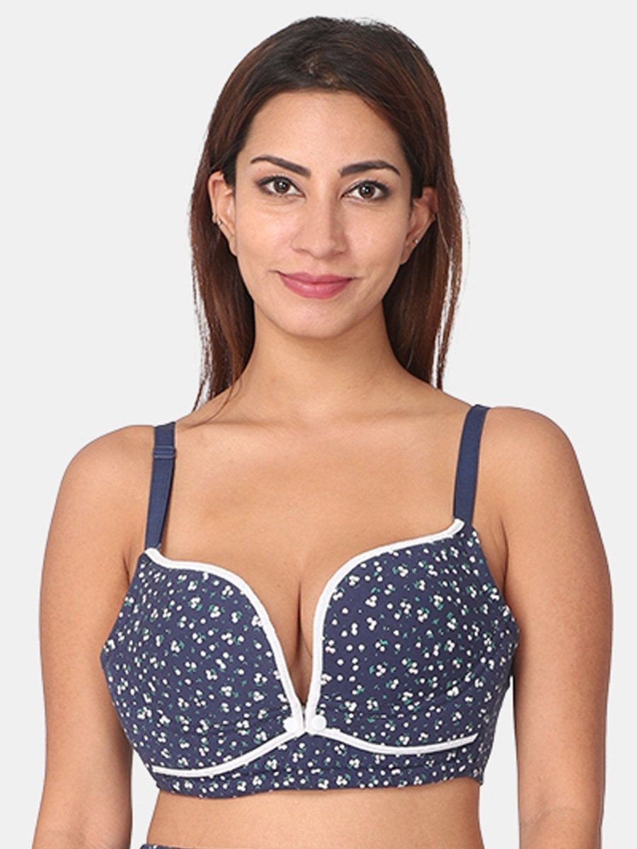 Floral Print Front Open Nursing Bra - MBFTOP-FLRPNT-S