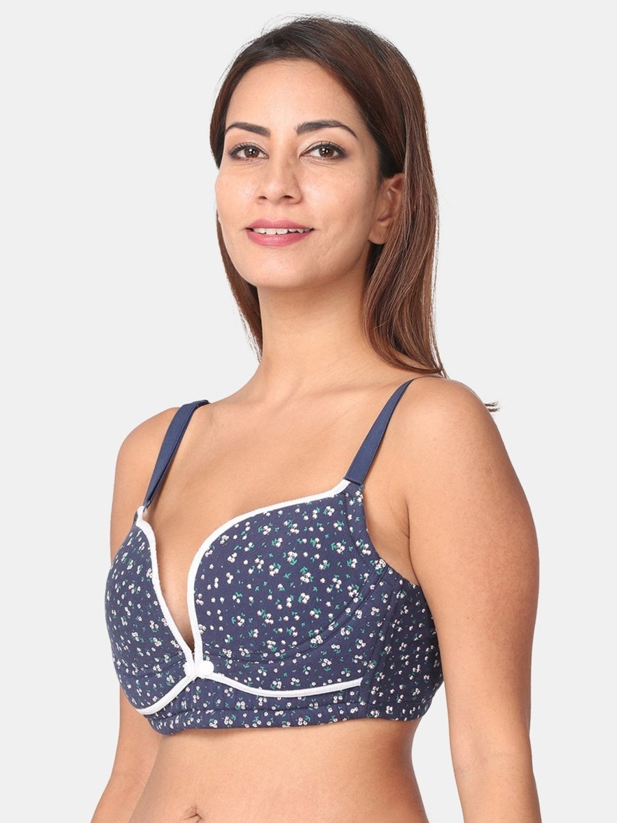 Floral Print Front Open Nursing Bra - MBFTOP-FLRPNT-S