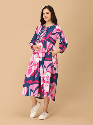 Floralicious Maternity and Nursing Dress - DRS - SK - FLRIC - S