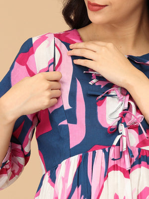 Floralicious Maternity and Nursing Dress - DRS - SK - FLRIC - S