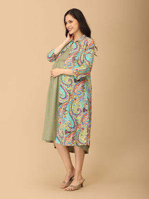 Floret Fizz Maternity and Nursing Shacket Dress - DRS - SK - PTLIC - S