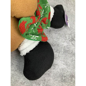 Fluffy Reindeer Christmas Themed Pillow - 