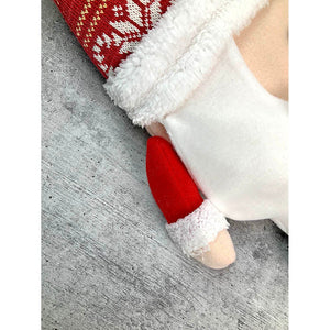 Fluffy Santa Christmas Themed Pillow - 