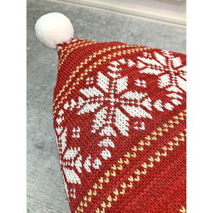 Fluffy Santa Christmas Themed Pillow - 