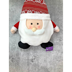 Fluffy Santa Christmas Themed Pillow - 