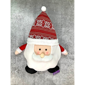 Fluffy Santa Christmas Themed Pillow - 