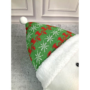 Fluffy Snowman Christmas Themed Pillow - 