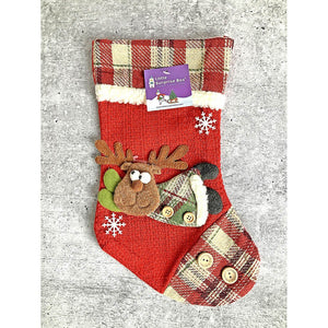 Flying Deer Christmas Stocking, 13 inches - XMAS STOCKINGS