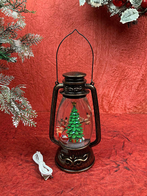 Flying Deer Christmas Tree Musical Glitter Water Light, Christmas Snow Lantern - Christmas