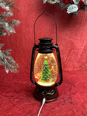 Flying Deer Christmas Tree Musical Glitter Water Light, Christmas Snow Lantern - Christmas