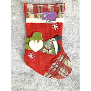 Flying Santa Christmas Stocking, 13 inches - XMAS STOCKINGS