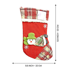 Flying Snowman Christmas Stocking, 13 inches - XMAS STOCKINGS