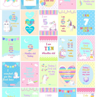 Follow your Rainbow Theme Milestone cards- (Pack of 25) - MSCD-FLRBW