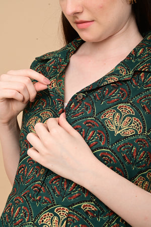 Forest Enchantment Maternity and Nursing Dress - S Maternity Casual Dress