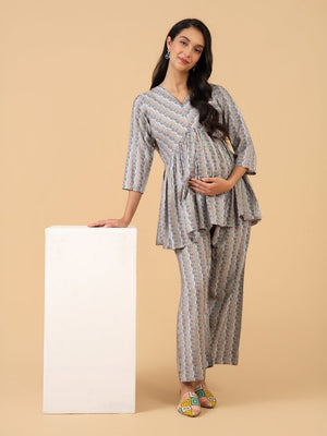 Frame Ice Maternity and Nursing Co Ord Set - S Maternity Co-ord Set