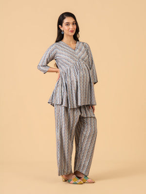 Frame Ice Maternity and Nursing Co Ord Set - S Maternity Co-ord Set