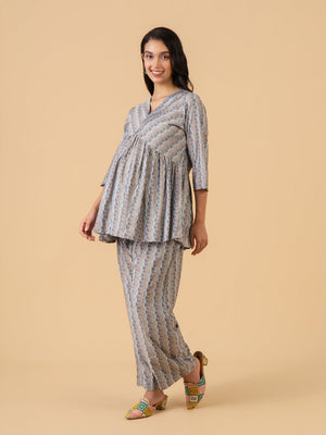 Frame Ice Maternity and Nursing Co Ord Set - S Maternity Co-ord Set