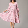 French Pink Tie and Dye Maternity and Nursing Dress - DRS-SK-PNTD-S