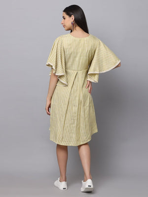Fresh Mint Maternity Dress with Nursing - MEW-LMNGD-S