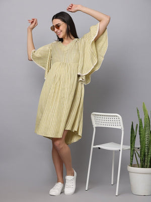 Fresh Mint Maternity Dress with Nursing - MEW-LMNGD-S