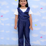 Frilled Girls Jumpsuit Dark Wash
