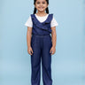 Frilled Girls Jumpsuit Dark Wash - 1 - 2 Years Girls Casual Wear
