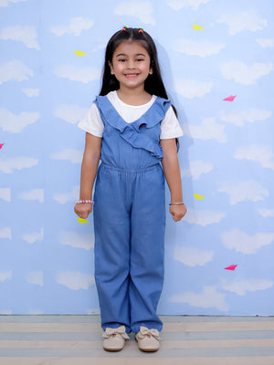 Frilled Girls Jumpsuit Light Wash - KCW - ATC - FGLW - 1 - 2