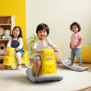 Happy Bear Rock n Roll 3 in 1 Rider cum Rocker - Green - The Mom Store