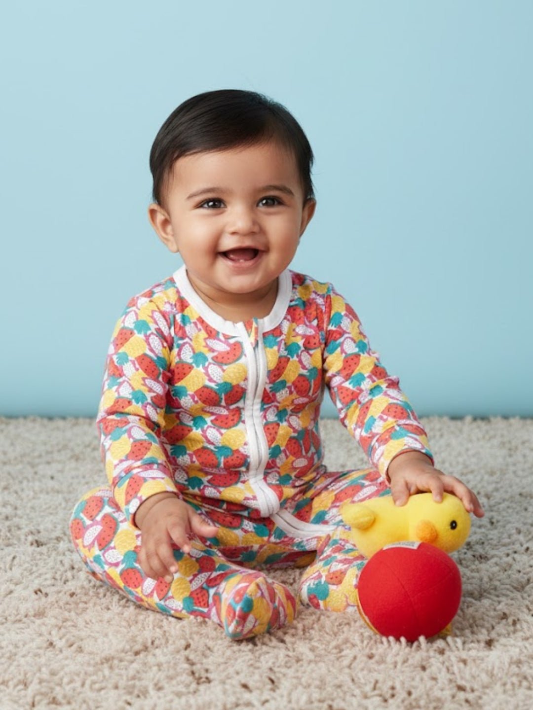 Baby Rampar Fruitilicious Infant Zipper Romper | The Mom Store