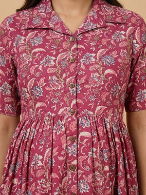 Fuchsia Fix Maternity And Nursing Dress - S Maternity Casual Dress