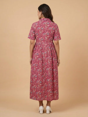 Fuchsia Fix Maternity And Nursing Dress - S Maternity Casual Dress