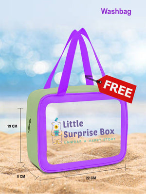 Full Sleeves Kids Swimwear Navy Blue & Orange Sunshine Printed Full Length, UPF 50+ with Free Washbag - 3 - 4 Years Swim