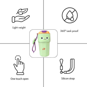 Fun Emoji Mint Green Vacuum Insulated Stainless Steel Coffee/Water/Tea Travel Tumbler for Kids & Adults,450ml - Little Surprise BoxFun Emoji Mint Green Vacuum Insulated Stainless Steel Coffee/Water/Tea Travel Tumbler for Kids & Adults,450ml