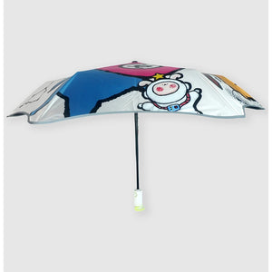 Funny face 3 fold Auto Closure Umbrella for Teens and Adults - Monsoon Wear